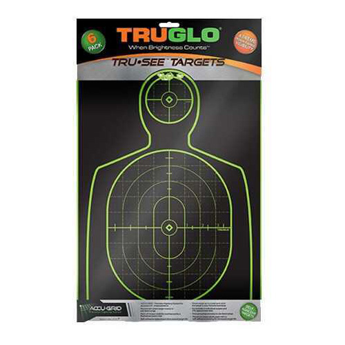 Truglo TG13A6 Tru-See Self-Adhesive Paper 12" x 18" Silhouette Black/Green 6 Pack