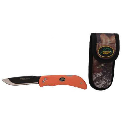 Outdoor Edge Rb20C Razor-Lite Knife 3.5" 420J Steel W/Sheath Rubberized Orange