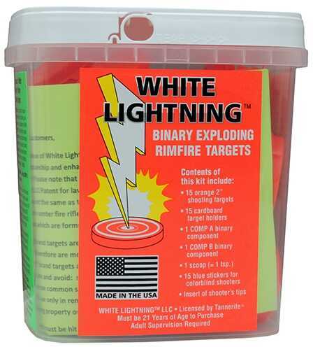 Tannerite White Lightning Rimfire Target Kit 15 Targets And Holders 15/Pack WLK