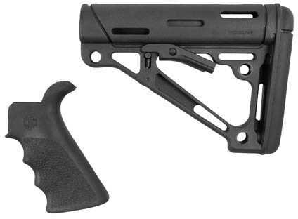 Hogue AR-15 Grip & Overmolded Collapsible STK COMMERICAL Black