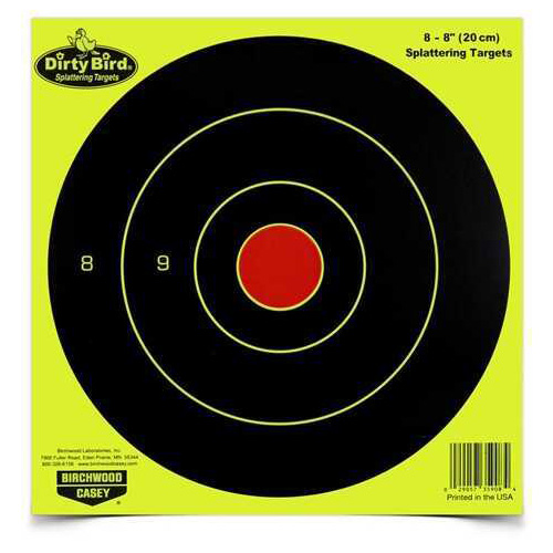 Birchwood Casey 35950 Dirty Bird Hanging Paper Bullseye Black/Yellow/Red 50 Pack