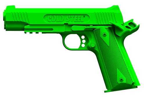 Cold Steel 1911 Rubber TRAING Pistol COCKED And Locked Green