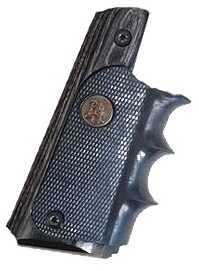Pachmayr Laminated Wood Grips 1911 Charcoal SILVERTONE
