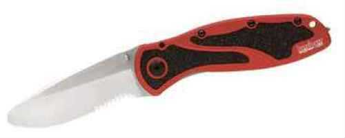 Kershaw Blur Rescue Red Silver Serrated Blade Md: 1675RDST