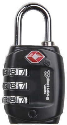 Bulldog BD8020 TSA Lock with .75" Shackle Comination Black