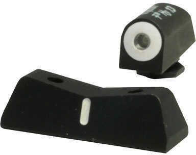 XS SIGHTS GL0003S3 DXW Big Dot Compatible with for Glock 42/43 Green Tritium w/White Outline Front Black Stripe