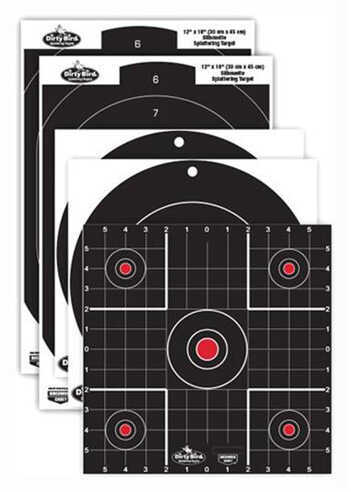 Birchwood Casey 38106 Sharpshooter Dirty Bird Kit TabLock Paper Bullseye Black/Red/White