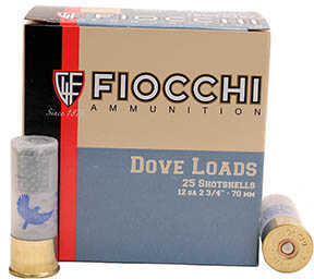 12 Gauge 2-3/4" Lead 7-1/2  1-1/8 oz 25 Rounds Fiocchi Shotgun Ammunition