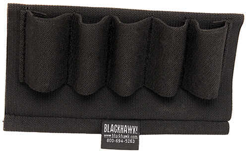 Blackhawk Products Buttstock Shell Holder - Open Style Shotgun (5 Loops) - Elastic Sleeve slips Right Over Stock - Sewn-