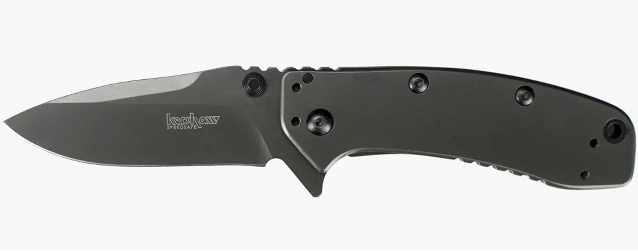 Kershaw Cryo Folding Knife/Assisted 8Cr13MOV/Titanium Carbo Nitride Coating Plain Clip Point Thumb Stud/Flipper/Pocket C