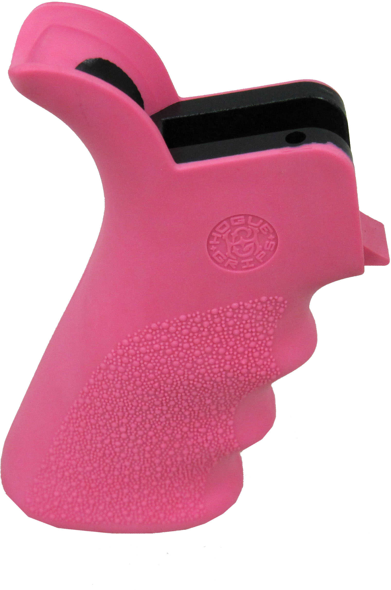Hogue AR-15/M-16 Rubber Beavertail Grip With Finger Grooves-Pink