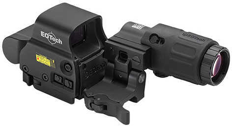 EOTech Holographic Hybrid Sight Side Button Night Vision Compatible 223Cal Black EXPS3-4 And 3X Magnifier Quick Di