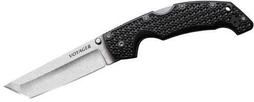 Cold Steel Voyager Folding Knife AUS 8A/Stone Washed Plain Tanto Point 4" BD1 Box 29AT
