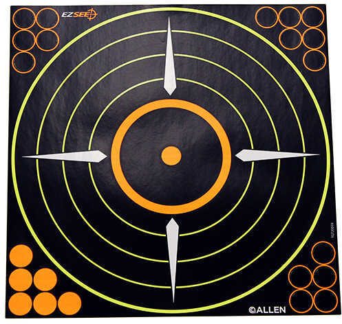 Allen Ez See Adhesive Bullseye Target, 12"X12", 5 Pack 15222