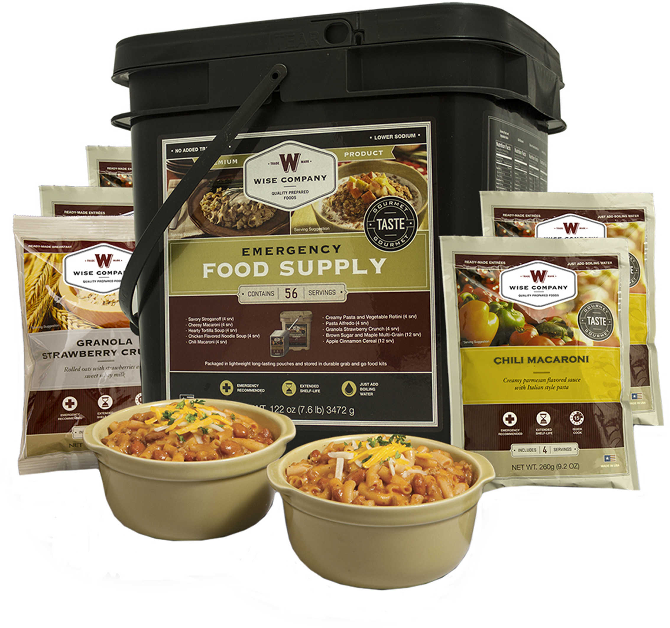 Wise Foods 56 Serving Breakfast/Entree Grab And Go Kit