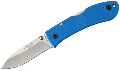KABAR Dozier Folding Knife 3" AUS 8A/Stainless Zytel/Blue Plain Hunter Thumb Stud/Reversible Pocket Clip 4062BL