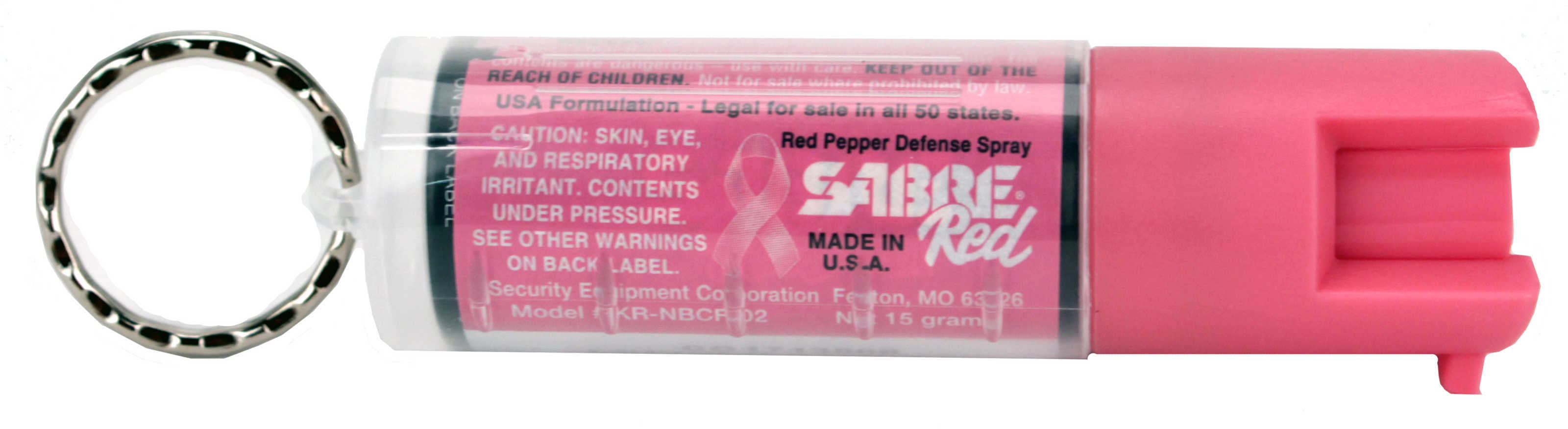 Sabre Red Pepper Spray NBCF Pink Keyring Unit .54Oz KRNBCF02