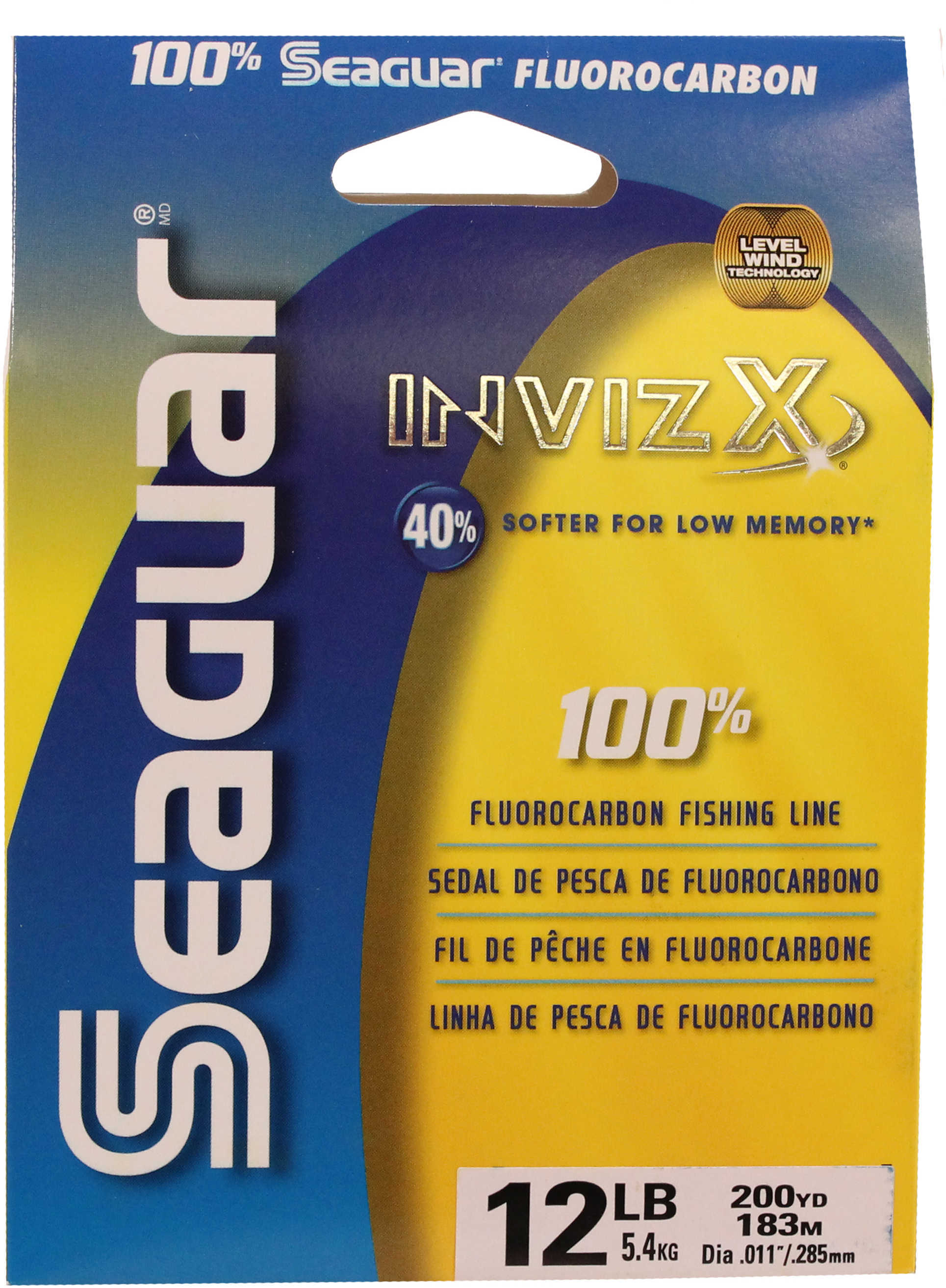 Seaguar Invizx 100% Fluoro 200Yd 12Lb 12VZ200