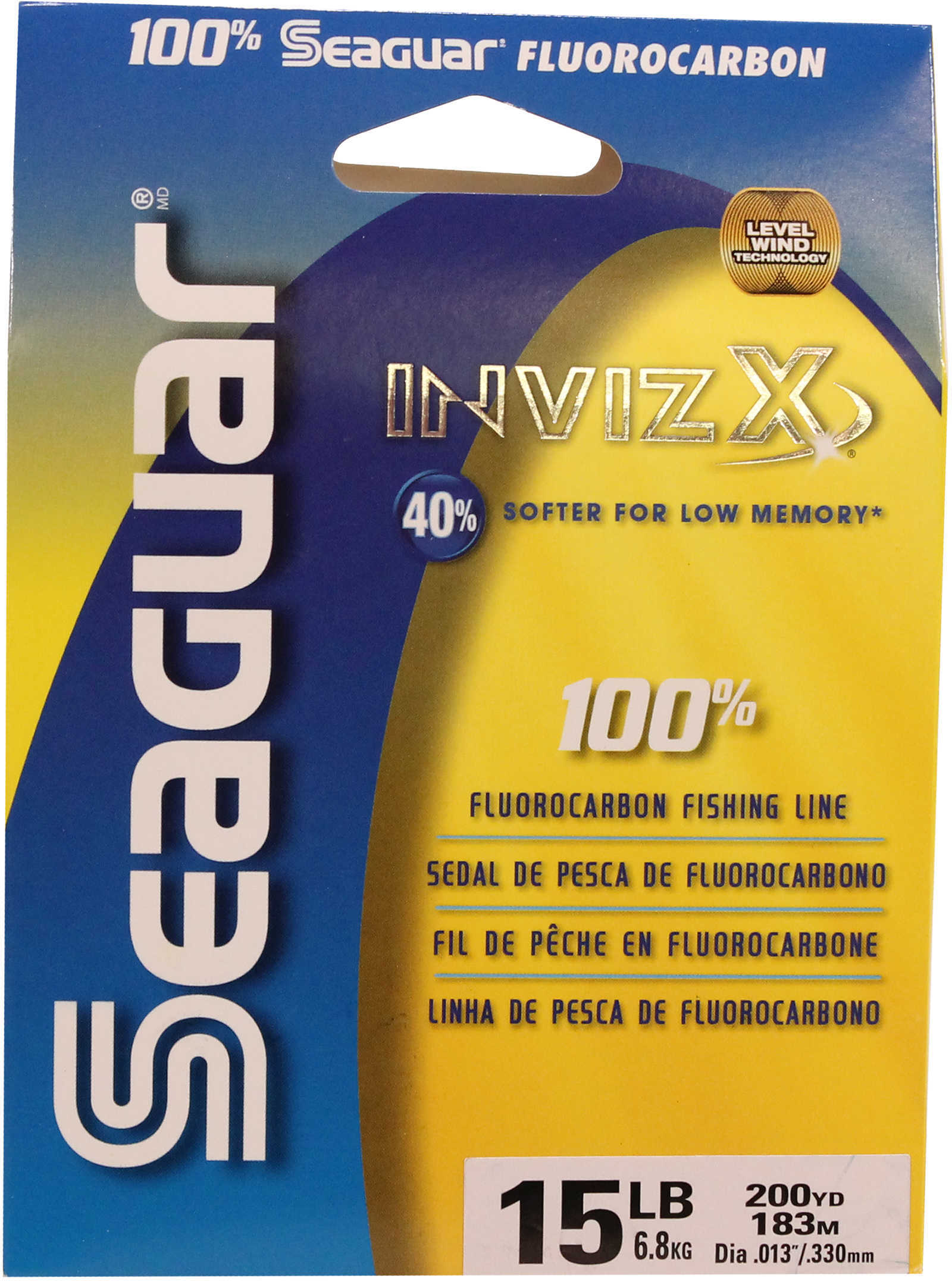 Seaguar Invizx 100% Fluoro 200Yd 15Lb 15VZ200