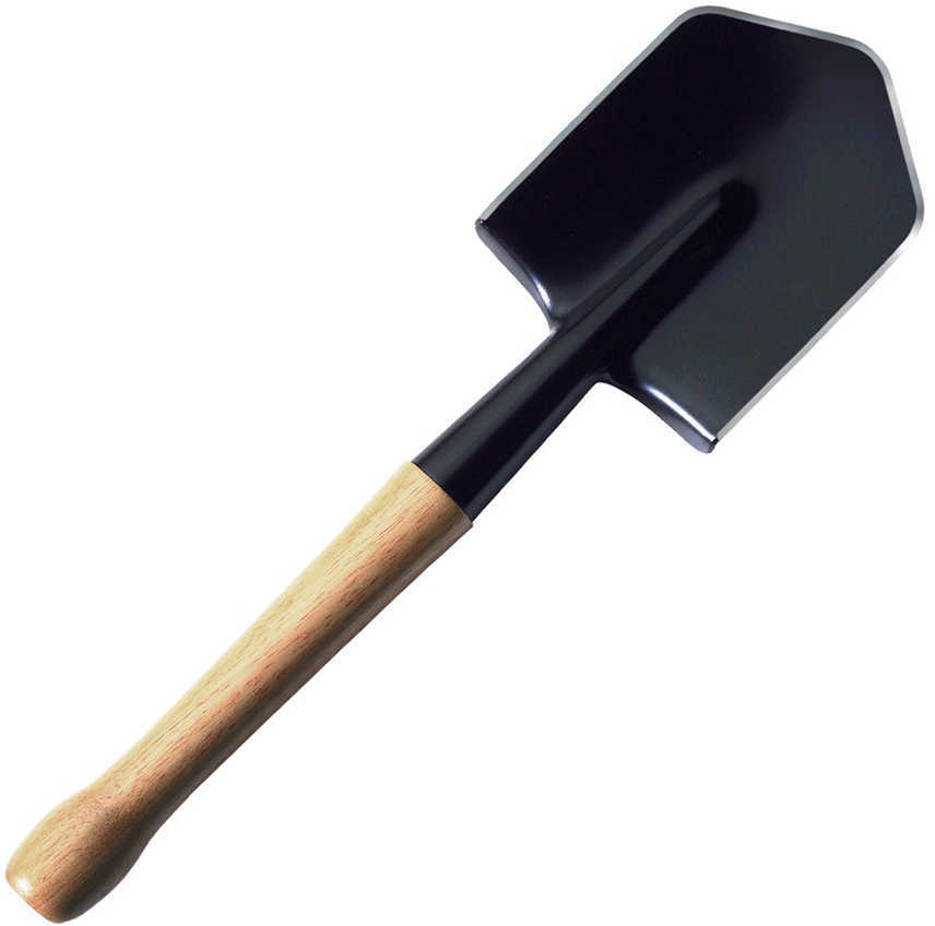 Cold Steel Spetsnaz Shovel Special Forces Tool Black Medium Carbon Natural Wood Handle CS-92SF