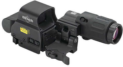 Eotech HHSII Hybrid Sight II Holographic Weapon Magnifier Combo 1-3x 33mm Obj 68 MOA Ring/2 Red Dot Black CR
