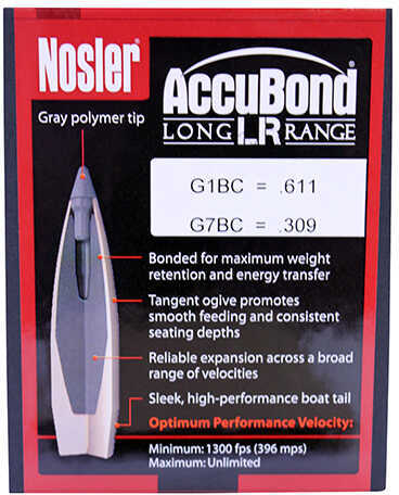 Nosler 58734 AccuBond Long Range 7mm .284 150 GR Spitzer Point 100 Box