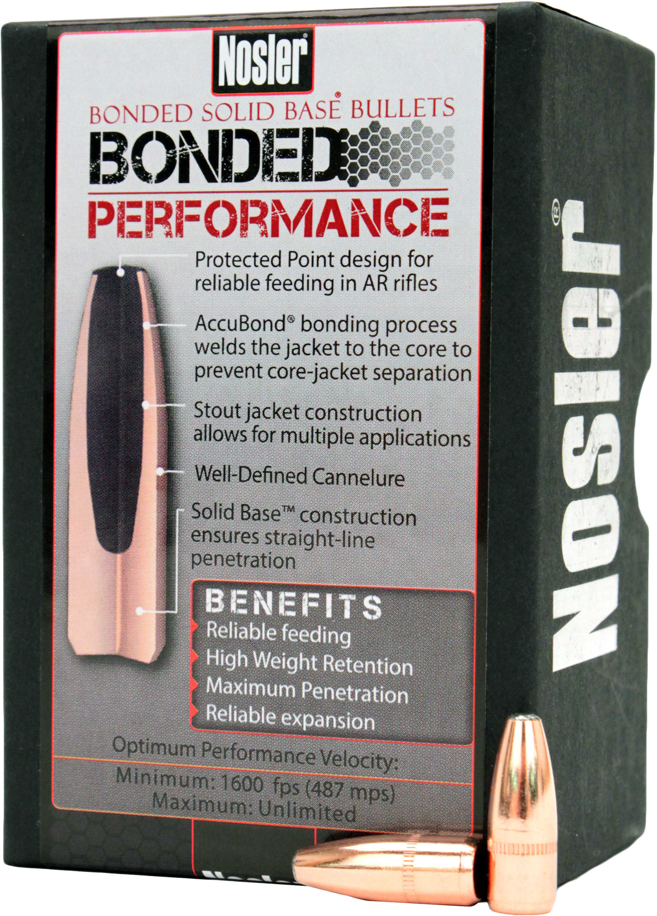 Nosler 6.8MM 90 Grain Protected PT Bonded PERF 100/Box