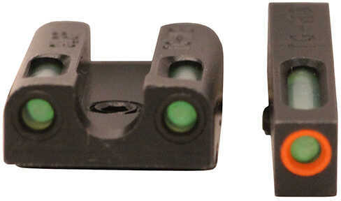 Truglo TG13GL3PC Brite-Site TFX Pro Day/Night Sights Fits Glock 42/43 Tritium/Fiber Optic Green w/Orange Outline Front U