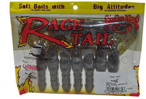 Strike King Rage Craw 4In 7Pk Green Pump Pur & Gold