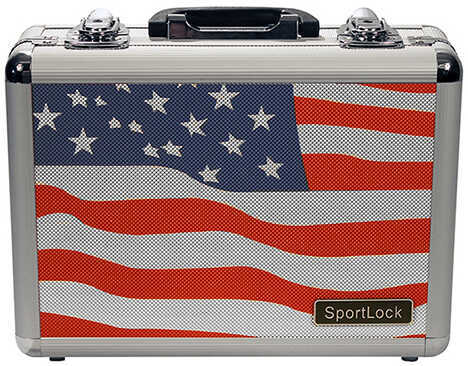 Sportlock ALUMALOCK Case Double Handgun USA Flag Scene