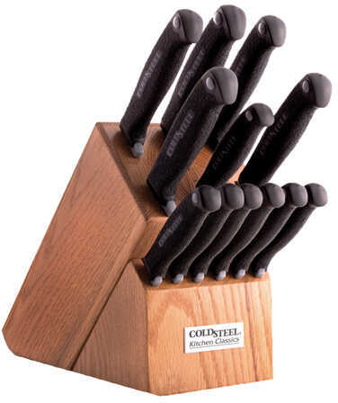 Cold Steel Kitchen Classics Set W/ Wood Block 13 Knives