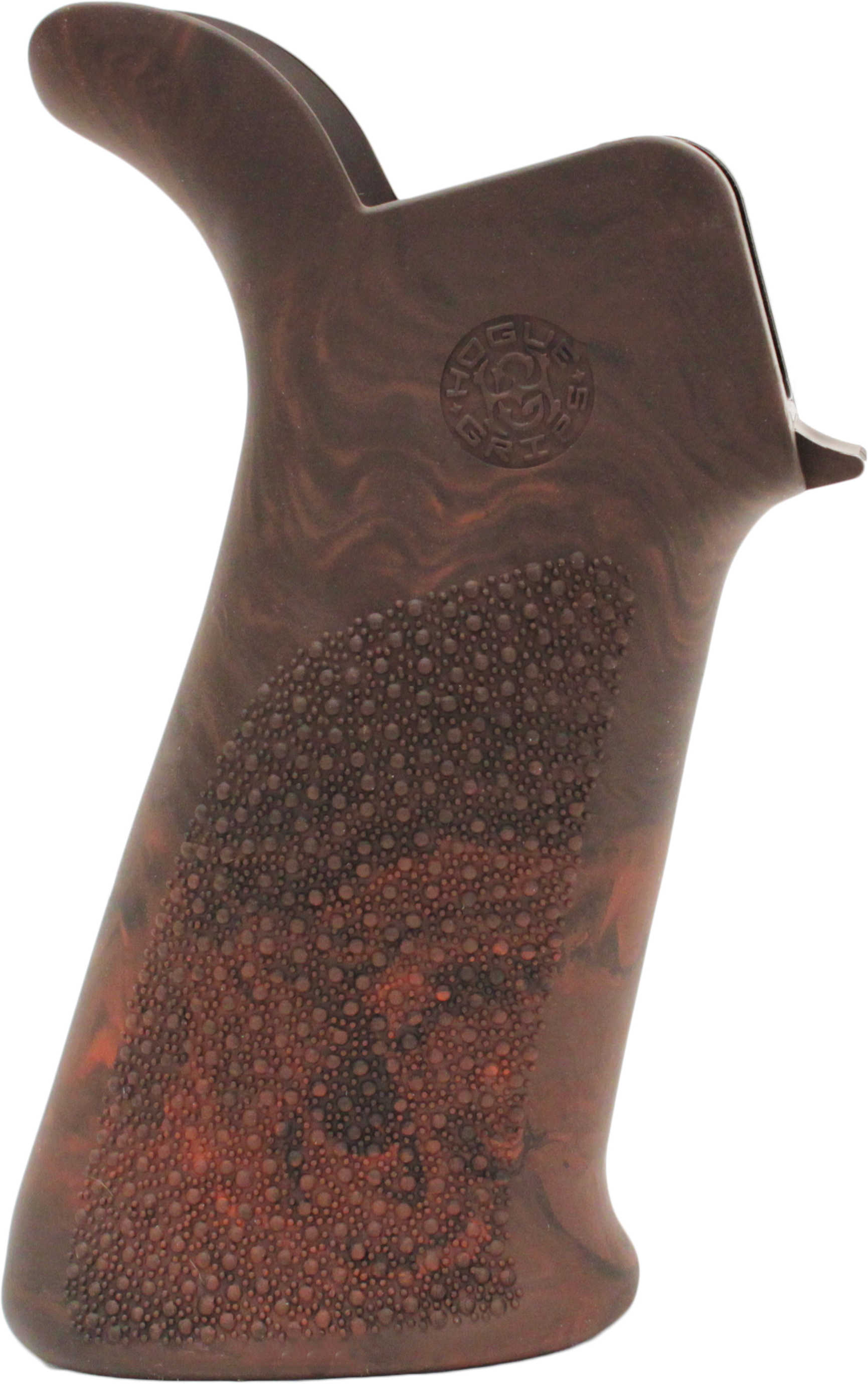 Hogue Overmolded Beavertail Made Of Rubber With Red Lava Cobblestone Finish For AR-15, M16