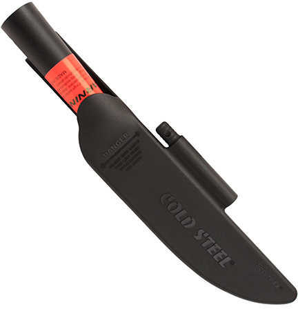 Cold Steel Bushman Fixed Blade Knife Black Plain Edge Bowie 7" SK-5 High Carbon Handle Includes Secure-Ex Sh