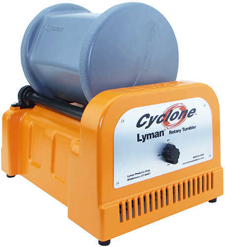 Lyman 7631550 Cyclone Rotary Tumbler Orange/Blue Multi-Caliber 1000 Cases 10 Lbs