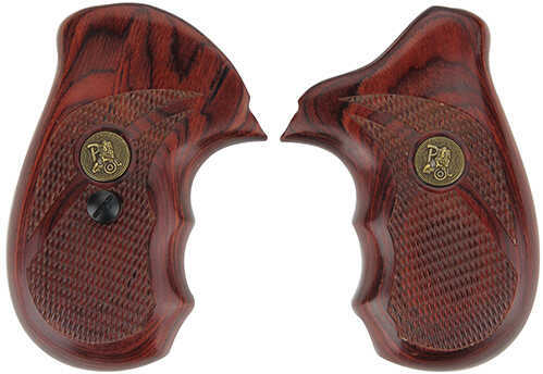 Pachmayr 63000 Renegade Laminate Revolver Grip Panels S&W J Frame Round Butt Checkered Wood Rosewood