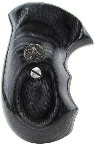 Pachmayr Laminated Wood Grips S&W J-Frame Black/Gray Smooth