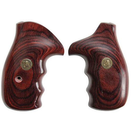 Pachmayr 63030 Renegade Laminate Revolver Grip Panels S&W K/L Frame Round Butt Smooth Wood Rosewood
