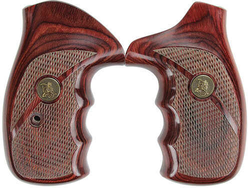 Pachmayr 63040 Renegade Laminate Revolver Grip Panels S&W N Frame Round Butt Checkered Wood Rosewood