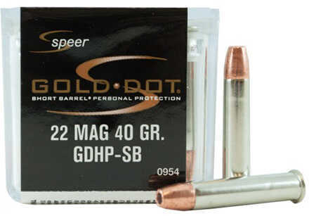 22 Win Mag Rimfire 40 Grain Hollow Point 50 Rounds Speer Ammunition Winchester Magnum