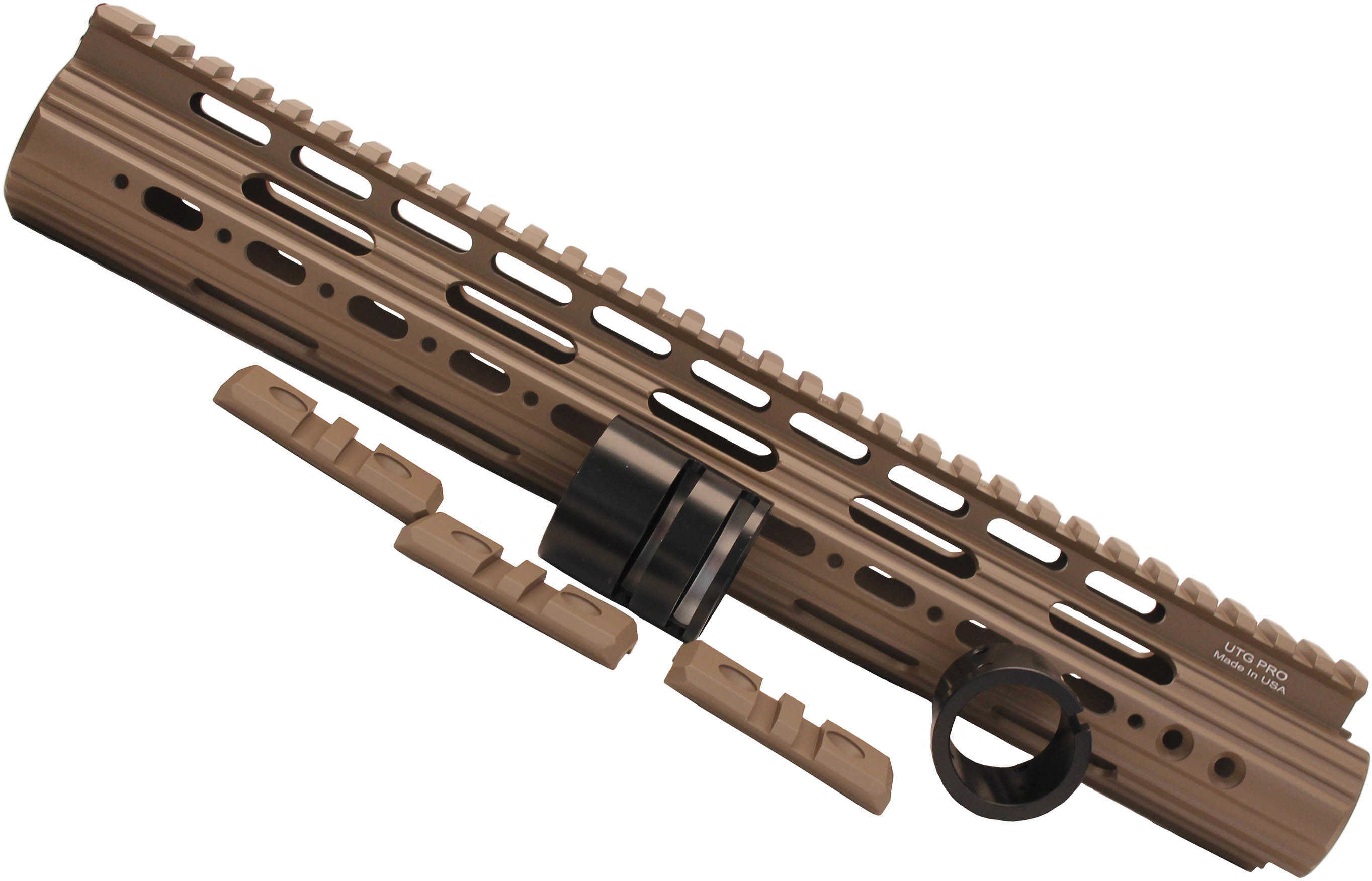 Leapers Inc. - UTG Handguard Fits AR Rifles 13" Super Slim Free Float Flat Dark Earth Cerakote MTU006SSD