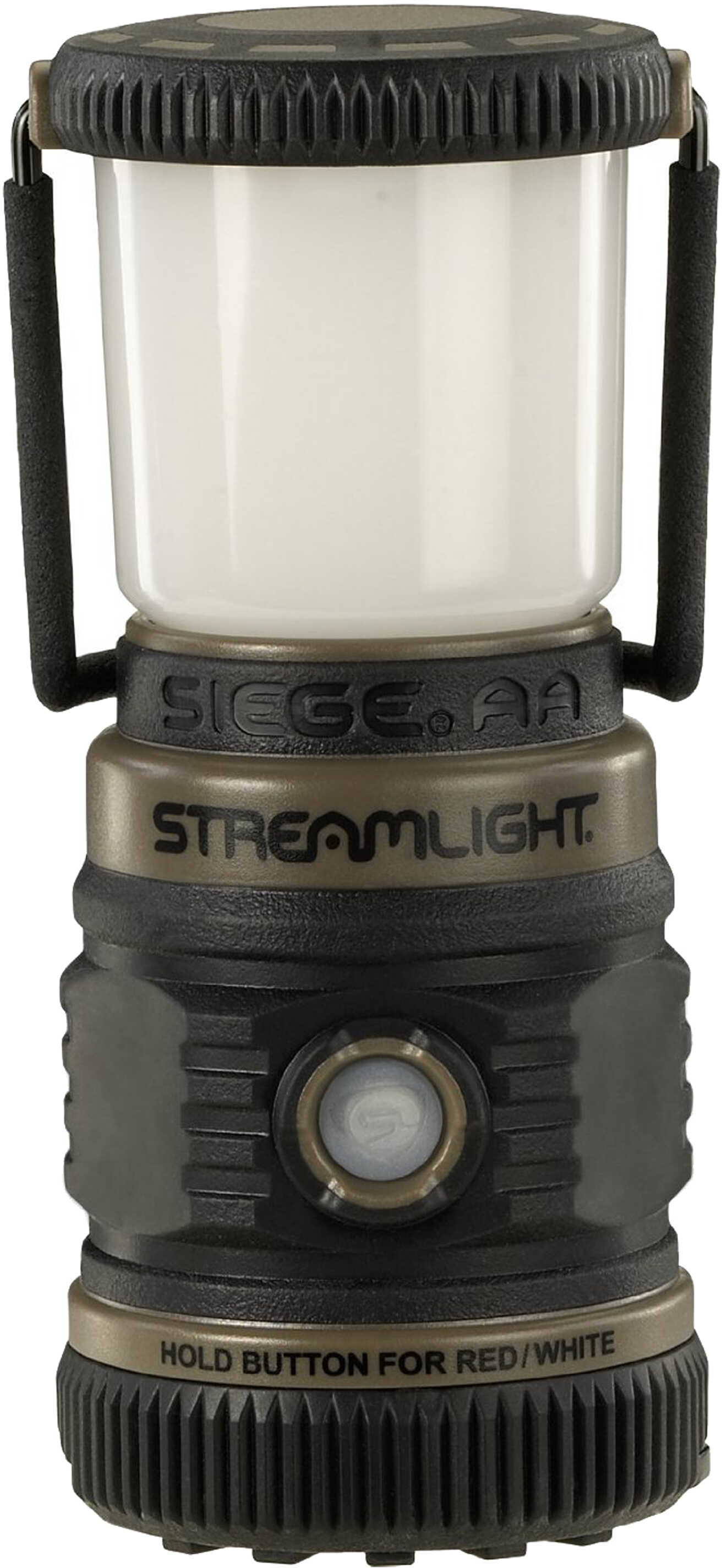 Streamlight Siege Lantern 200/100/50 lumens White C4 LED SOS Red LED 7 Hour Run Time 3x AA batteries Coyote Brown 44941