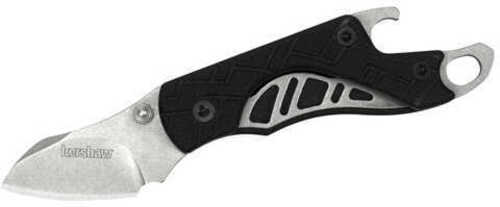 Kershaw 1025X Cinder 1.40" Folding Drop Point Plain Stonewashed 3Cr13 SS Blade G10 Black Handle