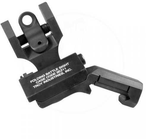 Troy Industries Offset Folding Sight Set AR-15 HK Front/Round Rear Aluminum Black