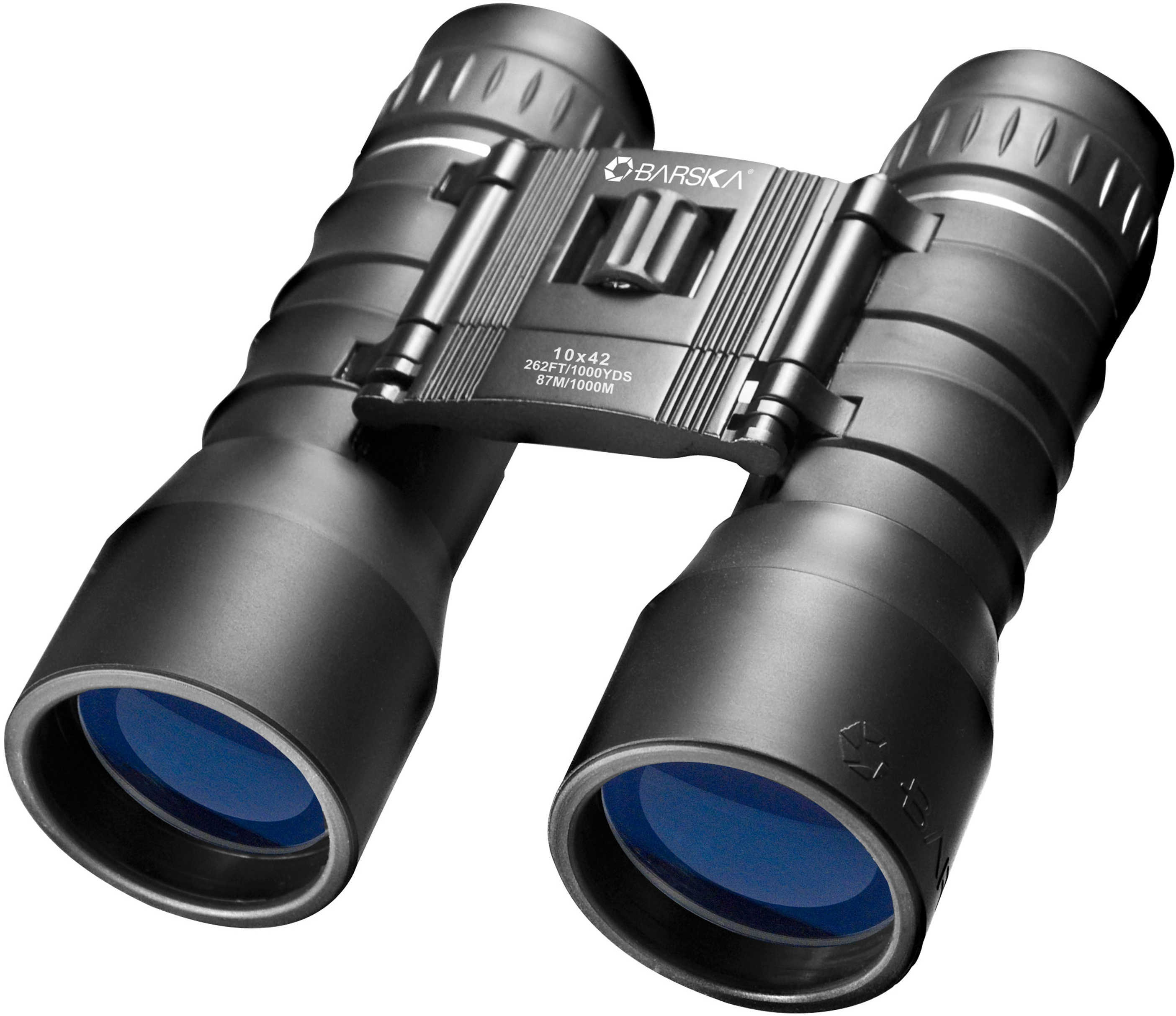 Barska 10X42 Lucid View Blue Lens Compact Binoculars-Black