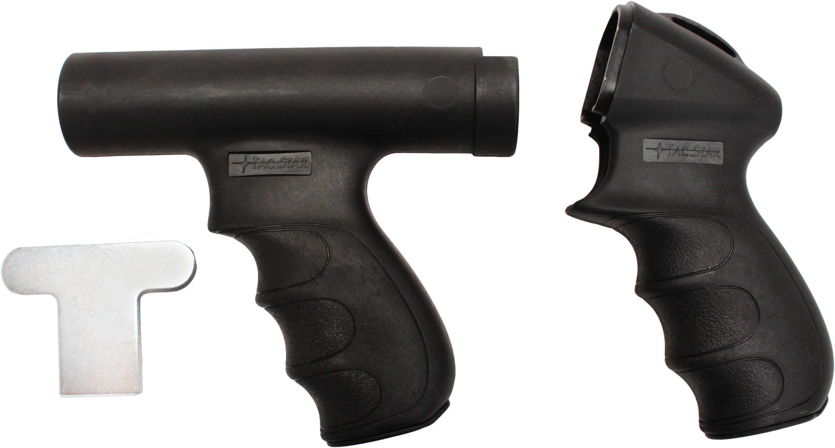 TacStar Front And Rear Shotgun Grip Set, Fits Rem 870, Black Finish 1081149