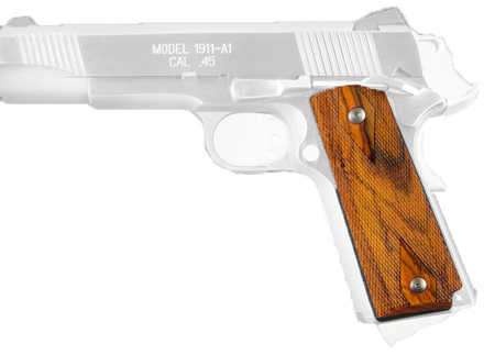 Hogue Grips Fits Colt Government Ambi-Cut Checkered Coco Bolo Finish 45821