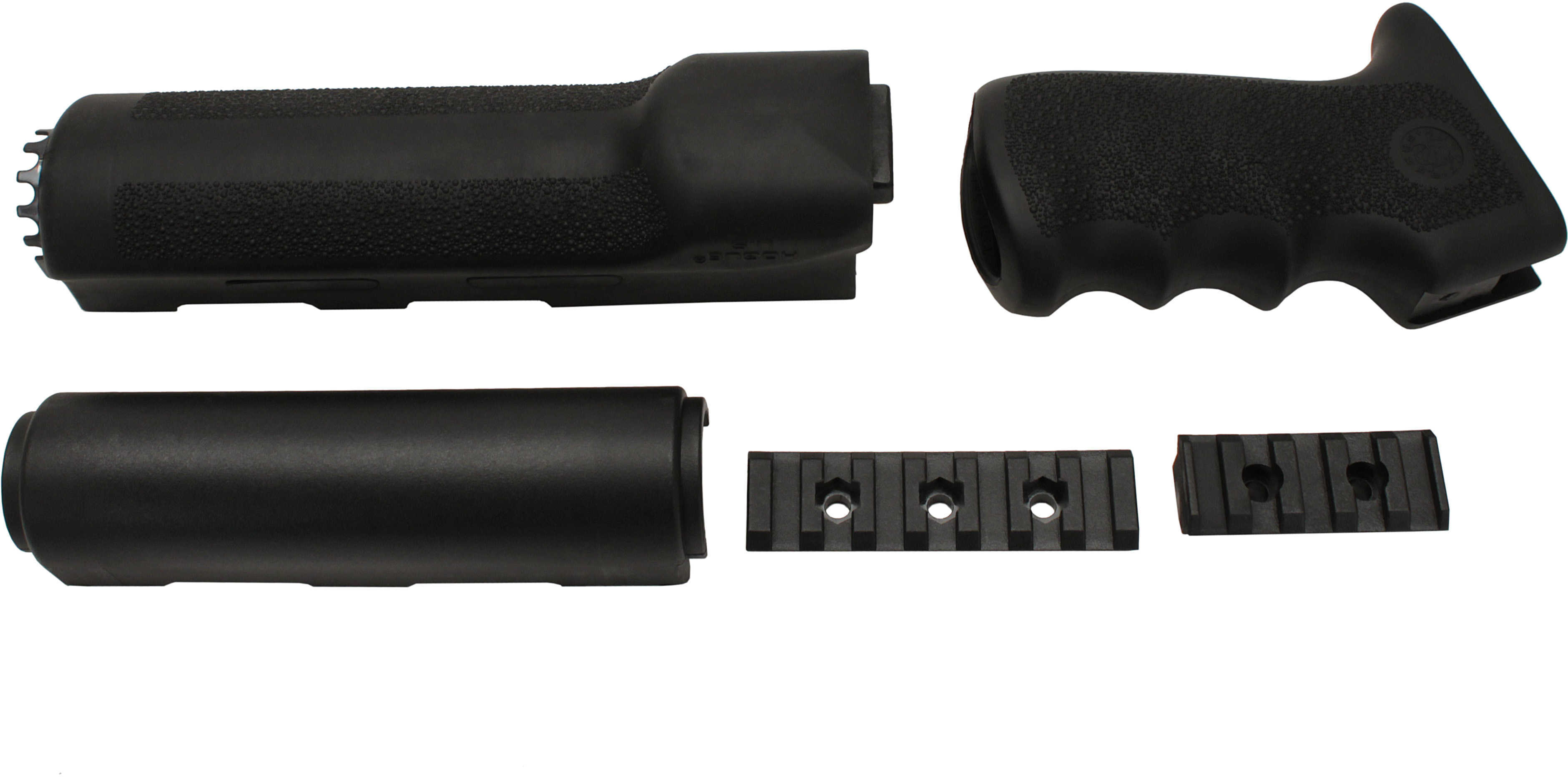 Hogue Grips Overmolded And Forend Kit Longer Yugo Version Fits AK-47 & AK-74 Variants Black Finish 74018