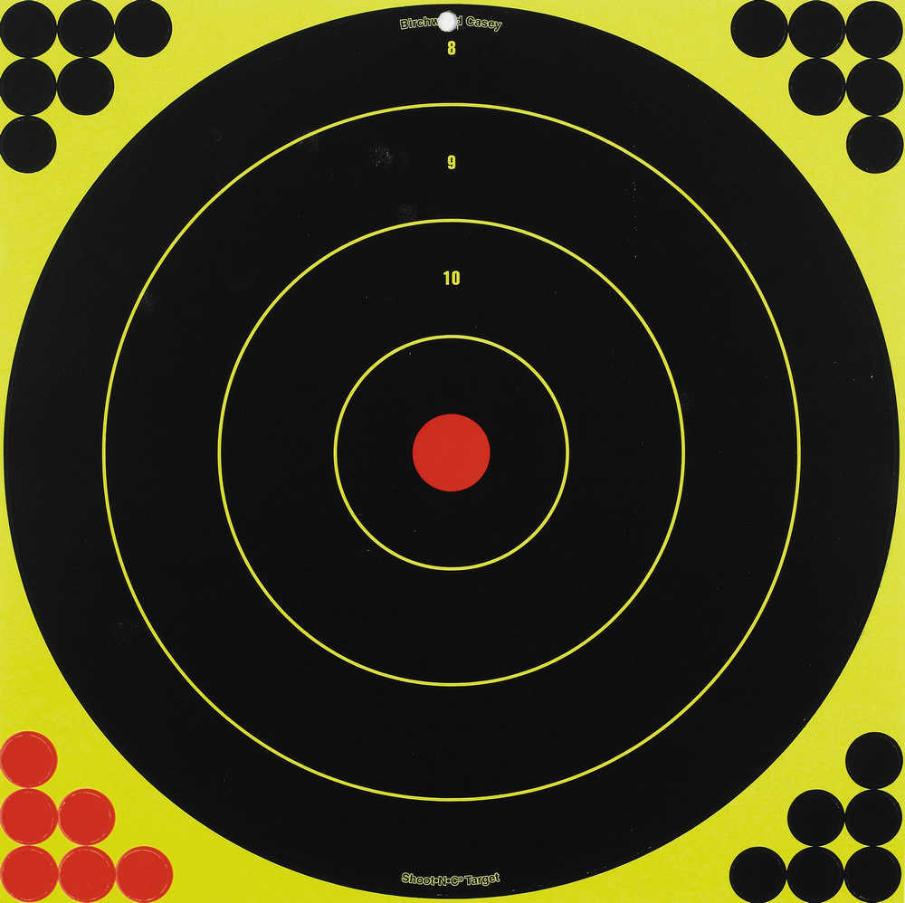 Birchwood Casey 34170 Shoot-N-C Bull's-Eye Paper 17.25" Bullseye Black/Red 100 Pack