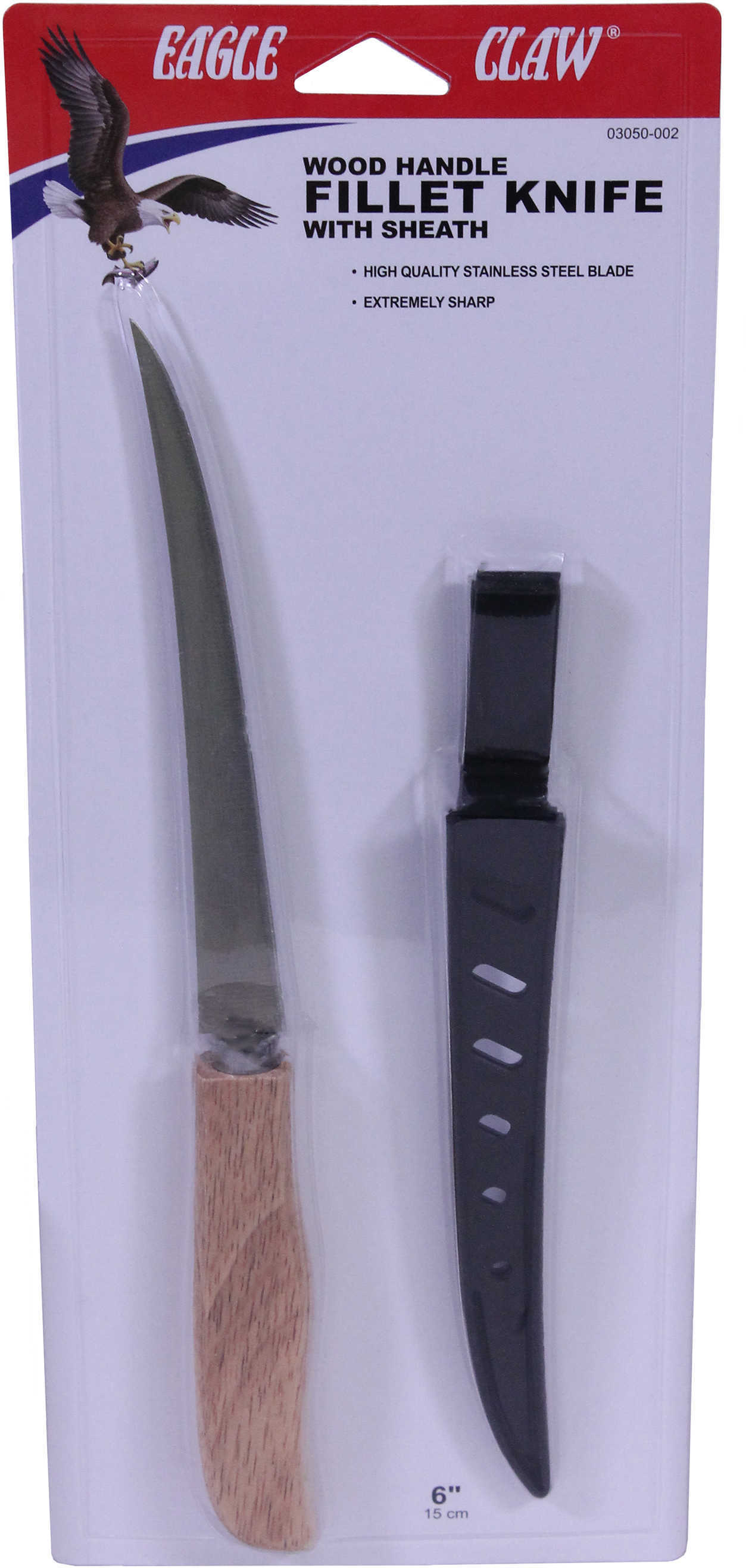 Ec Wood Handle Fillet Knife 6'SS