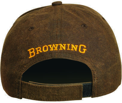 Browning Cap 3-D DURA-Wax Brn/Gold Logo
